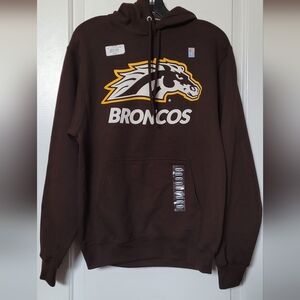 Broncos Dark Chocolate Brown Hoodie With White And Yellow Logo